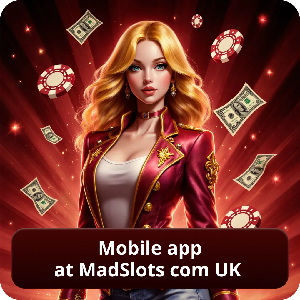 Mobile app at MadSlots com UK